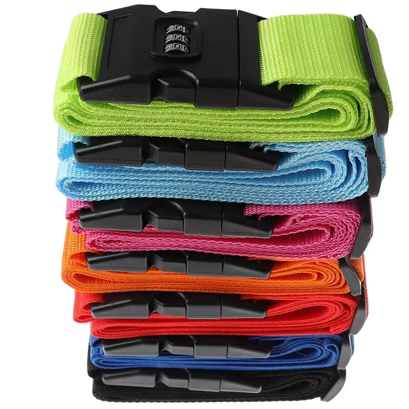 1PC Travel Luggage Strap Adjustable Password Lock Packing Belt Baggage Secure Lock Anti-theft Luggage Suitcase Buckle Strap