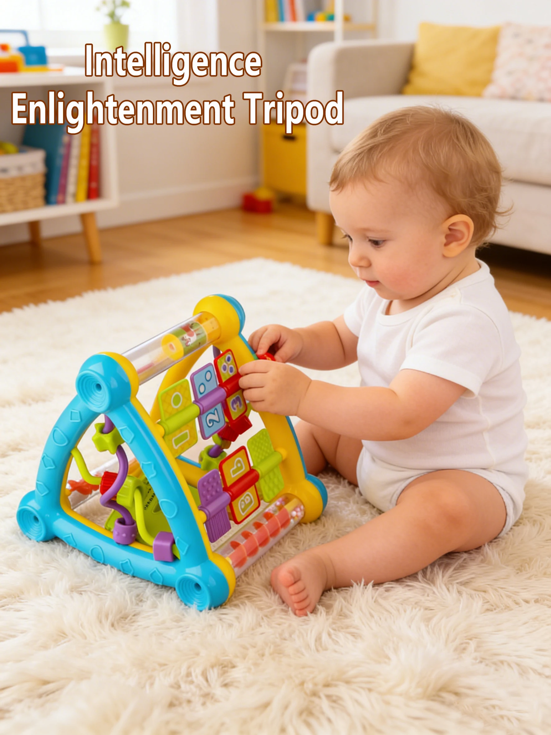 Baby Tripod for Fine Motor Skills, Color Recognition, Flipping, Early Childhood Education, and Brain-Training Toys