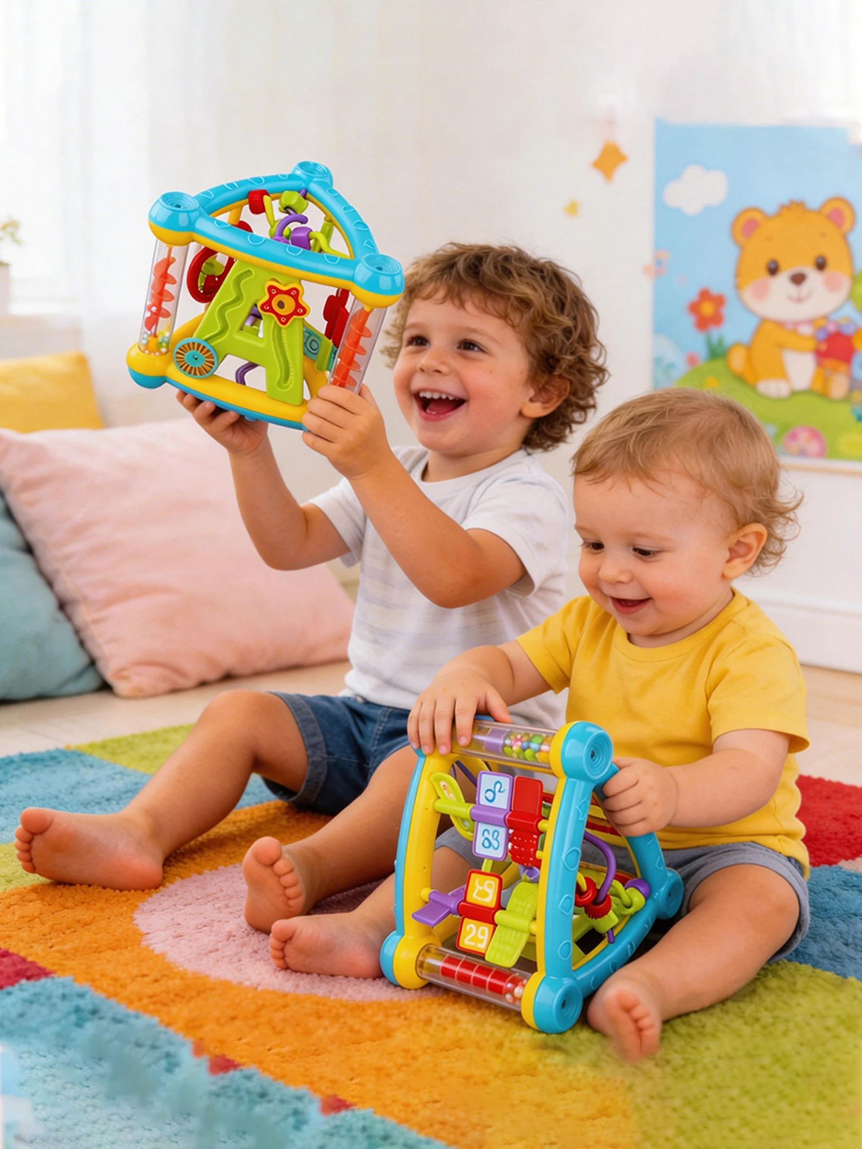 Baby Tripod for Fine Motor Skills, Color Recognition, Flipping, Early Childhood Education, and Brain-Training Toys