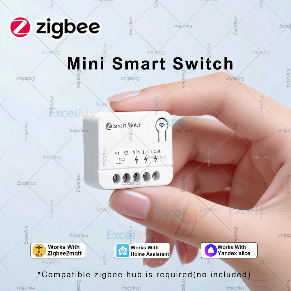 10A Mini Zigbee Smart Switch Module DIY Lighting Relay Breaker Intelligent Life App Control Work with Home Assistant Zigbee2MQTT