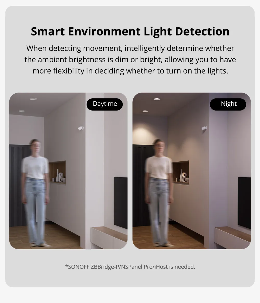 SONOFF Zigbee Motion Sensor Home SNZB-03P Automation Module Local SmartLinkage Via EWeLink APP Alexa Google Zigbee Hub Required