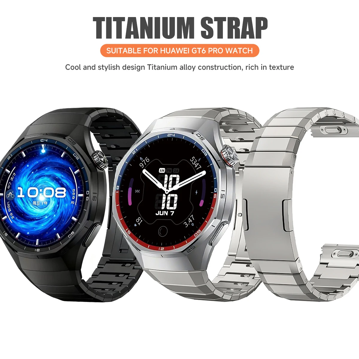 No Gap Titanium Strap for Huawei Watch GT 6Pro Luxury Quick Release Metal Bracelet for Huawei Watch GT6Pro Specialized Strap
