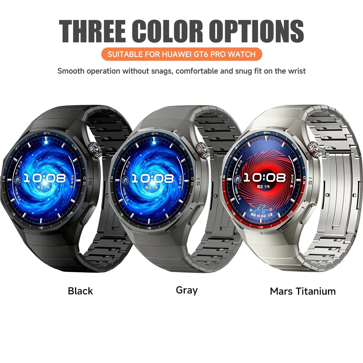 No Gap Titanium Strap for Huawei Watch GT 6Pro Luxury Quick Release Metal Bracelet for Huawei Watch GT6Pro Specialized Strap