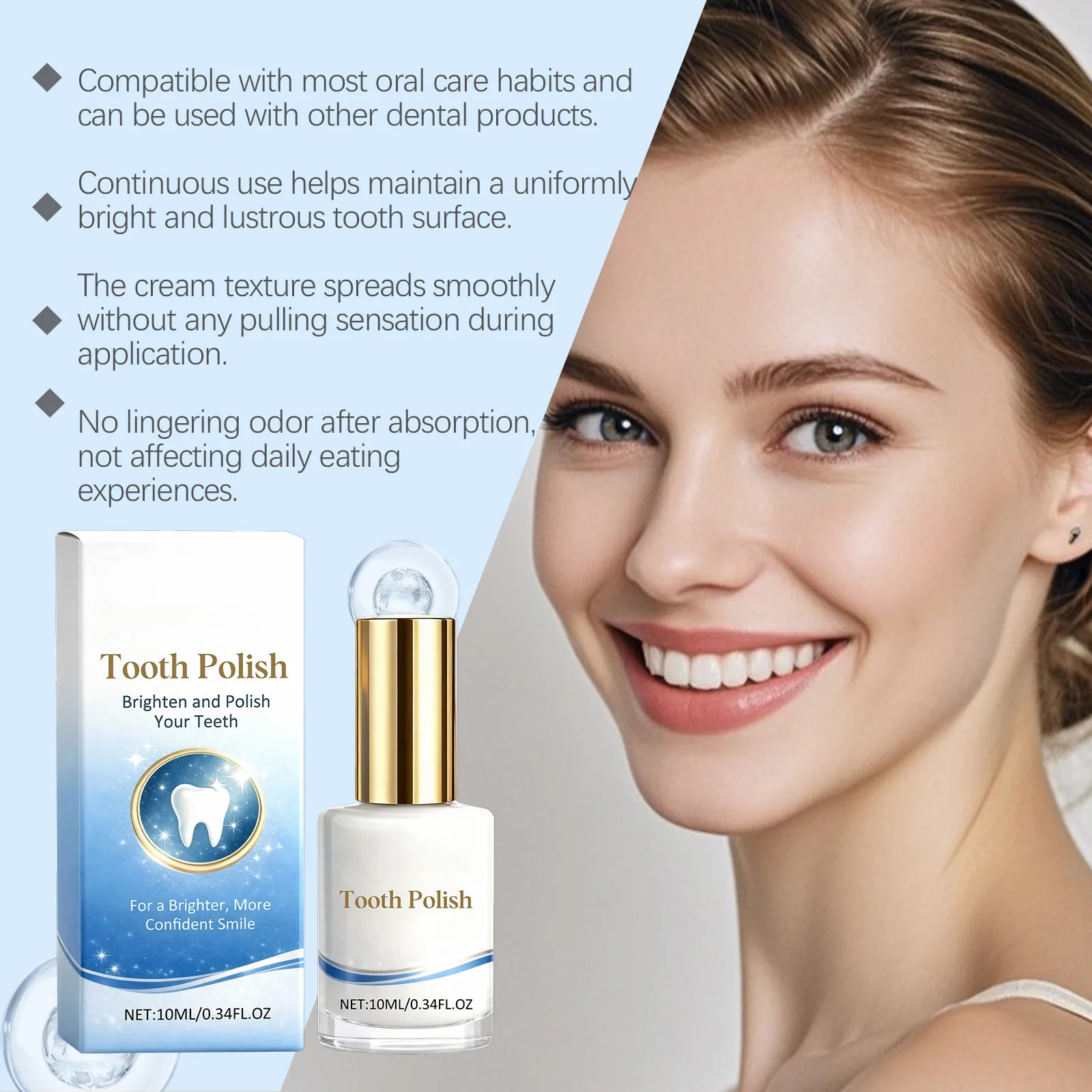 Dental Care Paint Cleaning Whitening Teeth Fresh Breath Remove Smoke Stains Brightening Instant Smile Safe Formula Tooth Polish