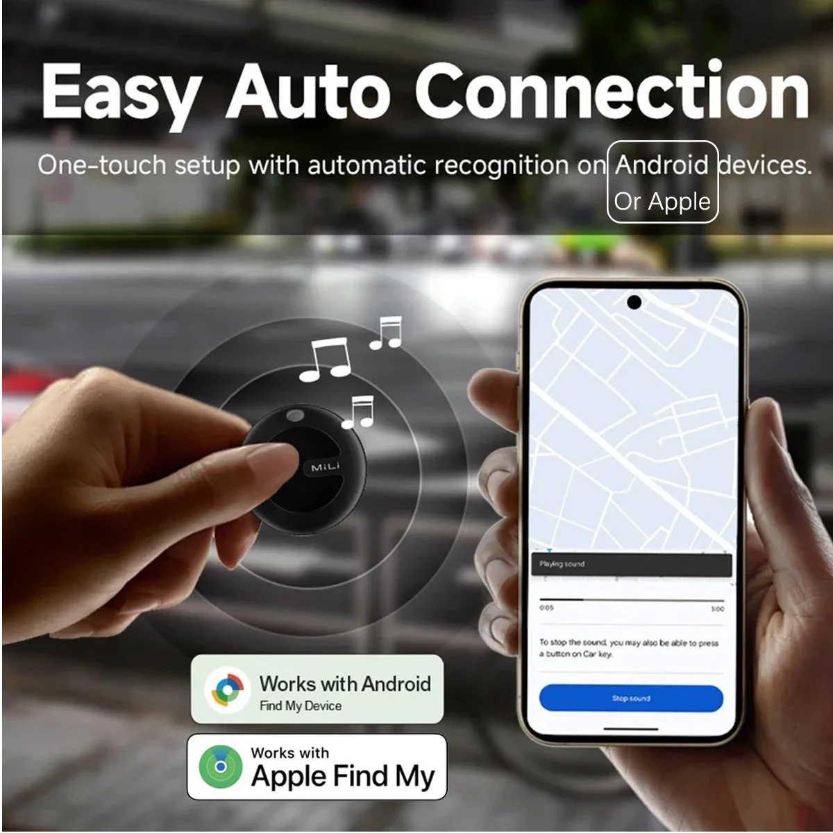 MiTag Duo Smart Tracker Tag Item Finders Compatible with IOS and Google Find Hub App IP67 Waterproof Bluetooth Tracking Tag