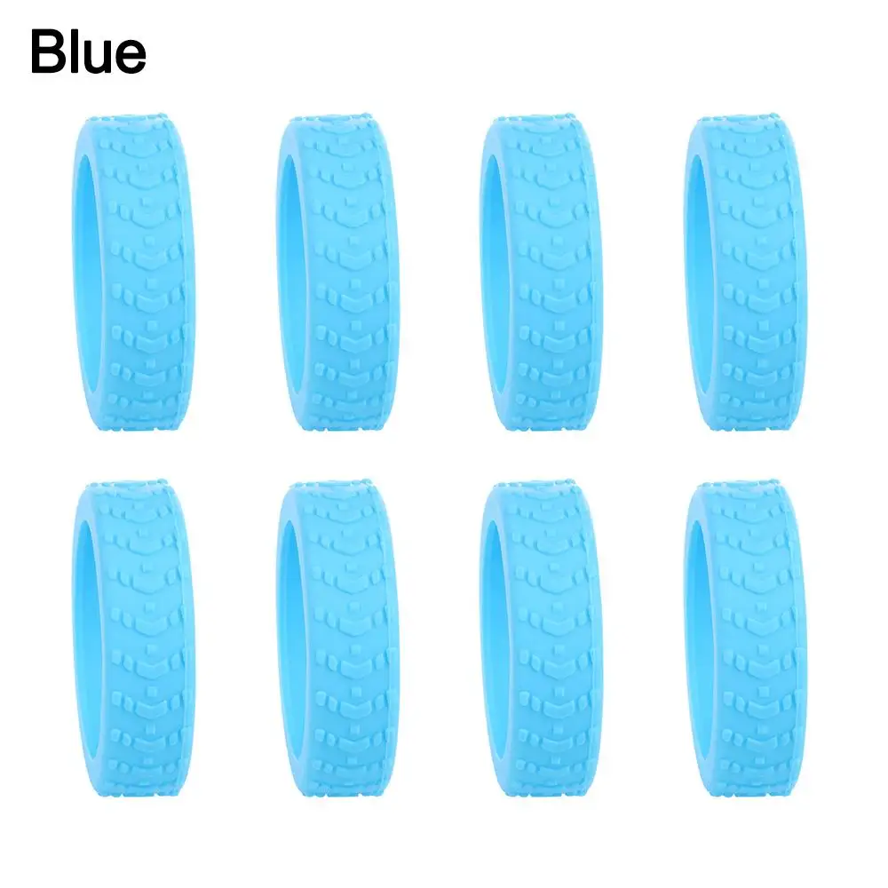 8PCS Thick Silicone Luggage Wheel Protection Cove, Soft and Silent, Suitable for Handcarts, Boxes, Stools, and Wheel Accessories