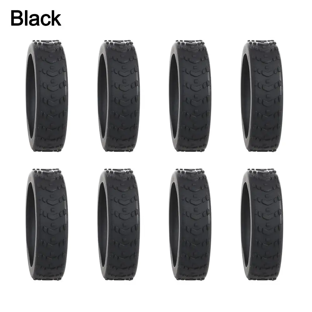 8PCS Thick Silicone Luggage Wheel Protection Cove, Soft and Silent, Suitable for Handcarts, Boxes, Stools, and Wheel Accessories