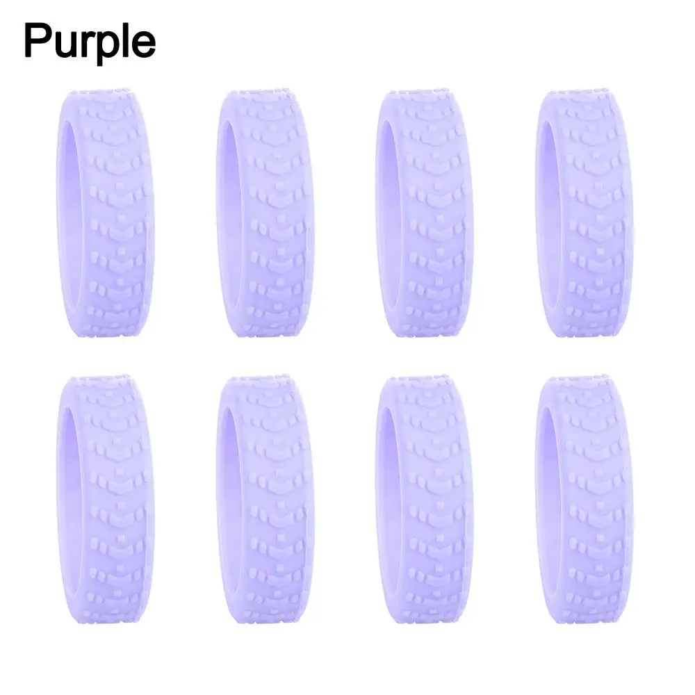 8PCS Thick Silicone Luggage Wheel Protection Cove, Soft and Silent, Suitable for Handcarts, Boxes, Stools, and Wheel Accessories