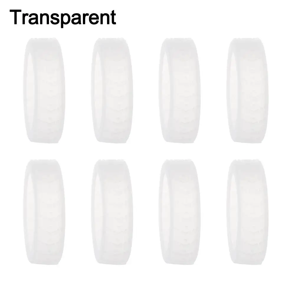 8PCS Thick Silicone Luggage Wheel Protection Cove, Soft and Silent, Suitable for Handcarts, Boxes, Stools, and Wheel Accessories