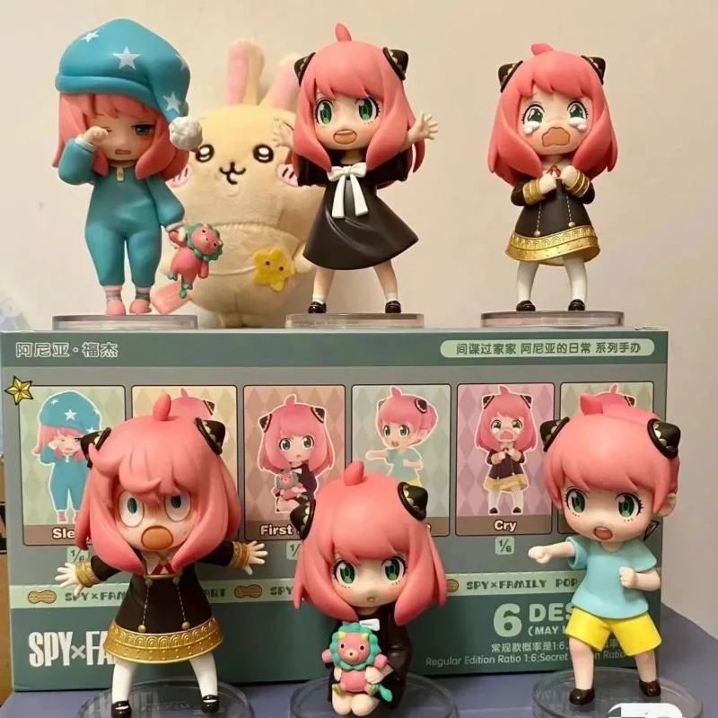 SPY×FAMILY Anya Forger Blind Box, Anime Figure Set, Cute Kawaii Collectible Toy, Desk Decor & Birthday Gift for Fans Girls Toy