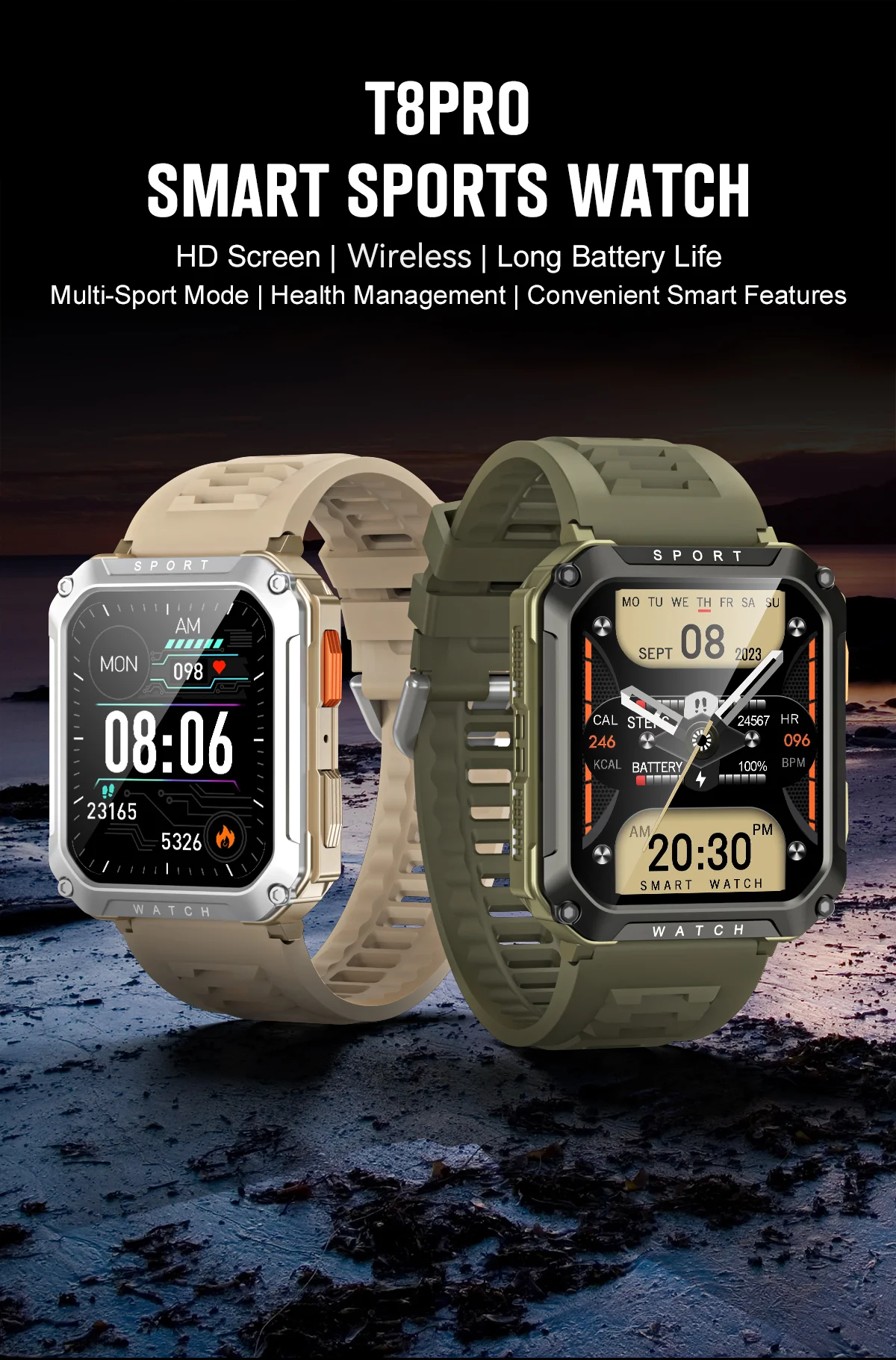 LIGE 2026 Outdoor Smart Watch Men 2.01" Screen lP68 Waterproof Watches Rugged Military Bluetooth Call Smartwatch For Android lOS