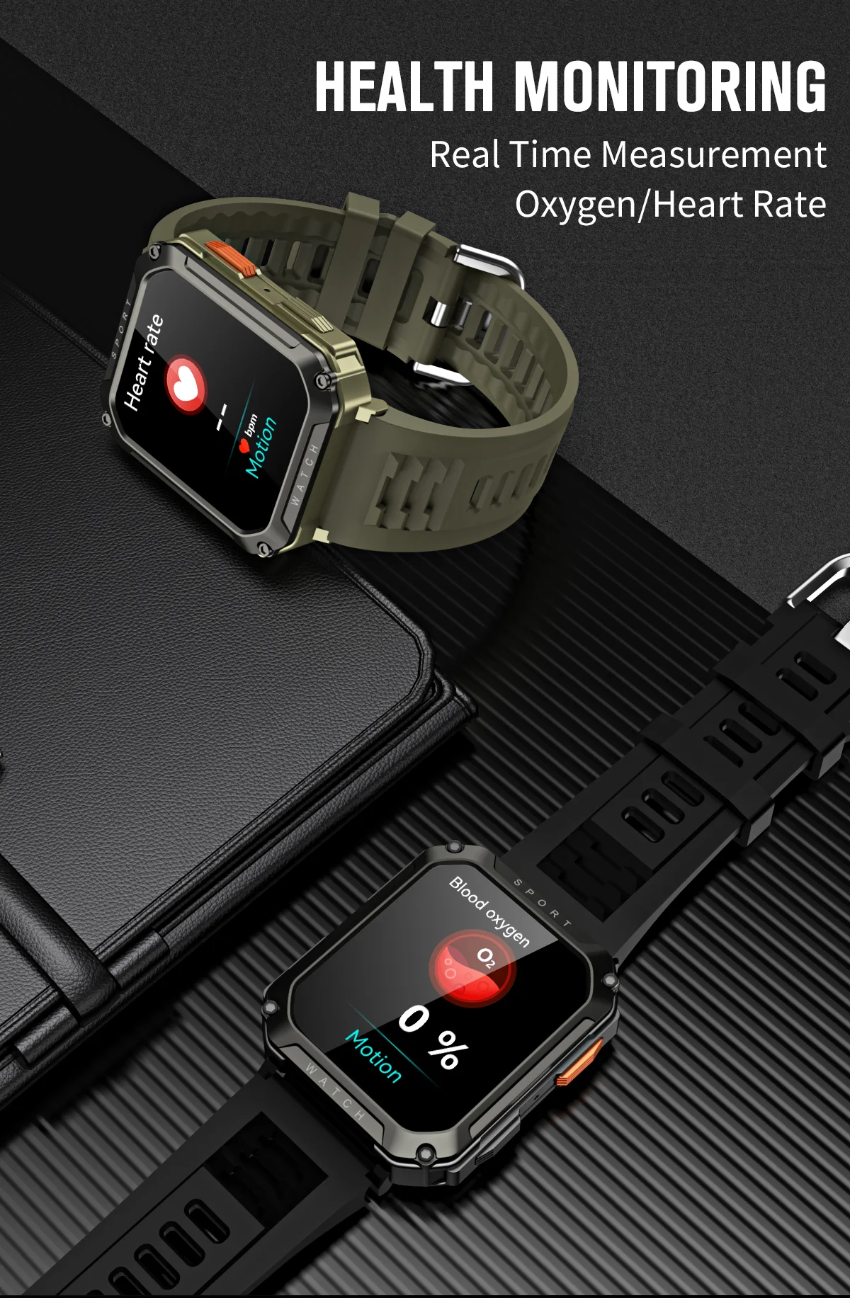 LIGE 2026 Outdoor Smart Watch Men 2.01" Screen lP68 Waterproof Watches Rugged Military Bluetooth Call Smartwatch For Android lOS