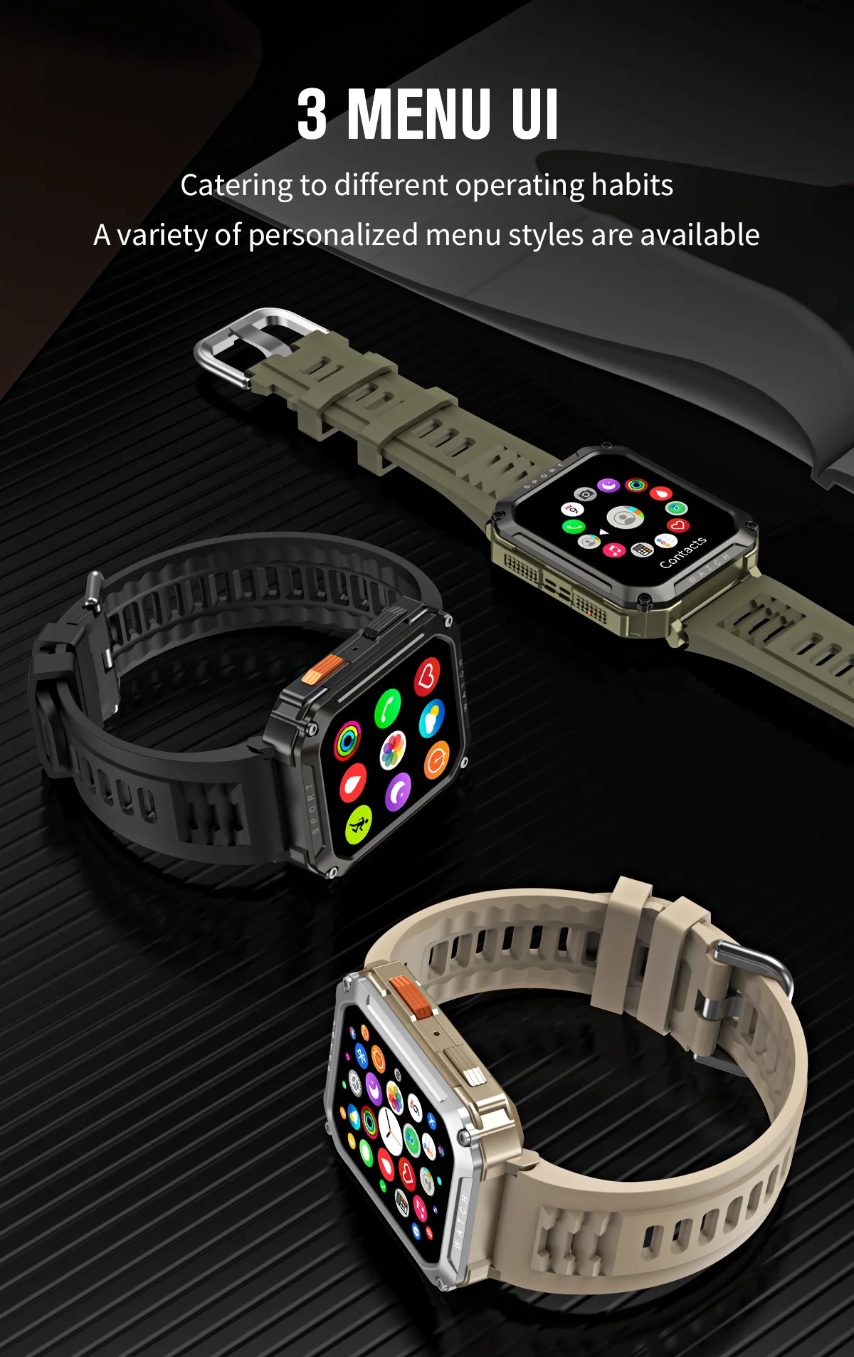 LIGE 2026 Outdoor Smart Watch Men 2.01" Screen lP68 Waterproof Watches Rugged Military Bluetooth Call Smartwatch For Android lOS