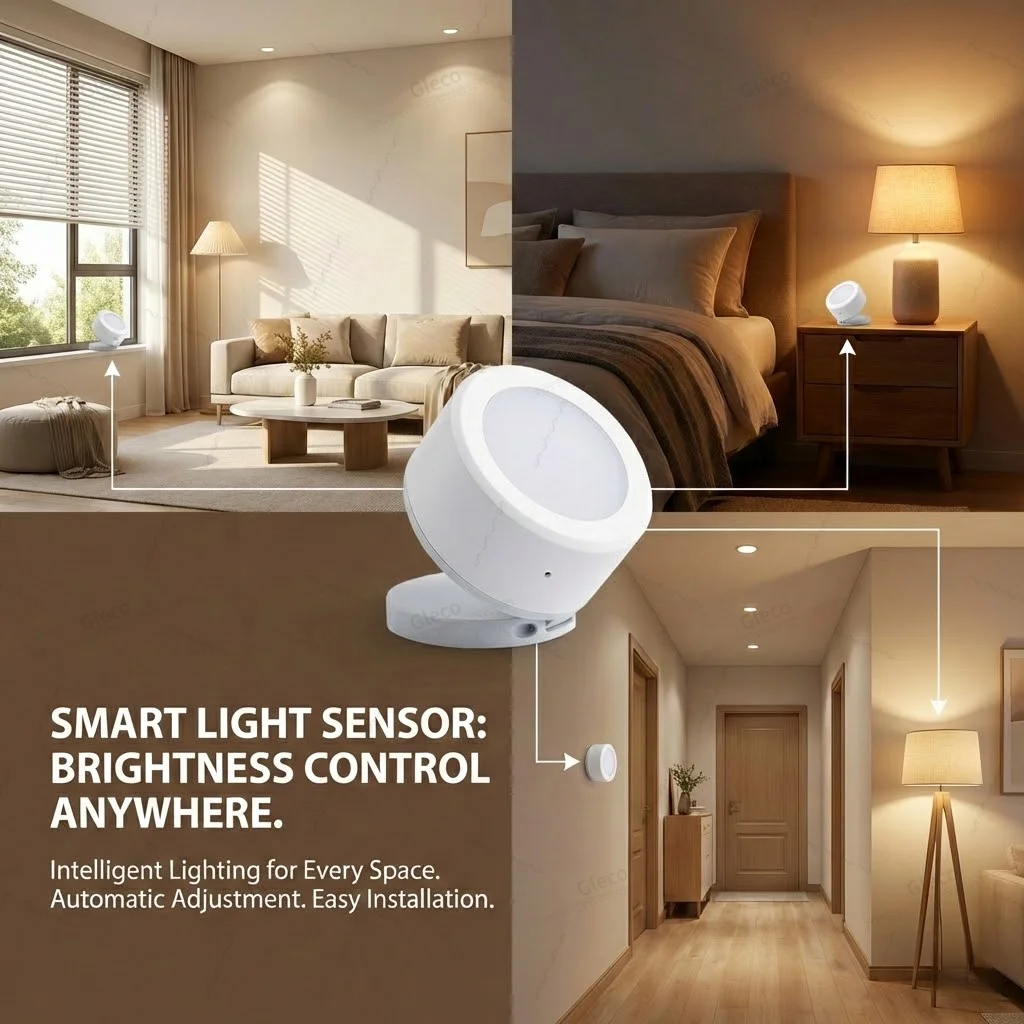 ZigBee Light Sensor Luminance Sensor Illumination Brightness Detector Home Automation With TUYA Smart Life Z2M Device Linkage