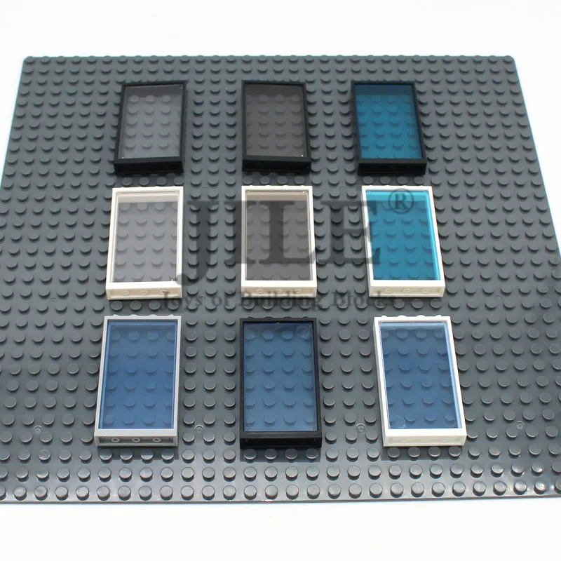 Moc French Windows Door Frame 1x4x6 60596 57895 DIY Building Blocks Bricks Bulk Set City Street View Compatible with Glass Toys