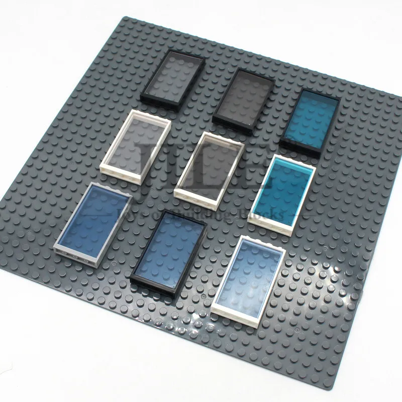 Moc French Windows Door Frame 1x4x6 60596 57895 DIY Building Blocks Bricks Bulk Set City Street View Compatible with Glass Toys