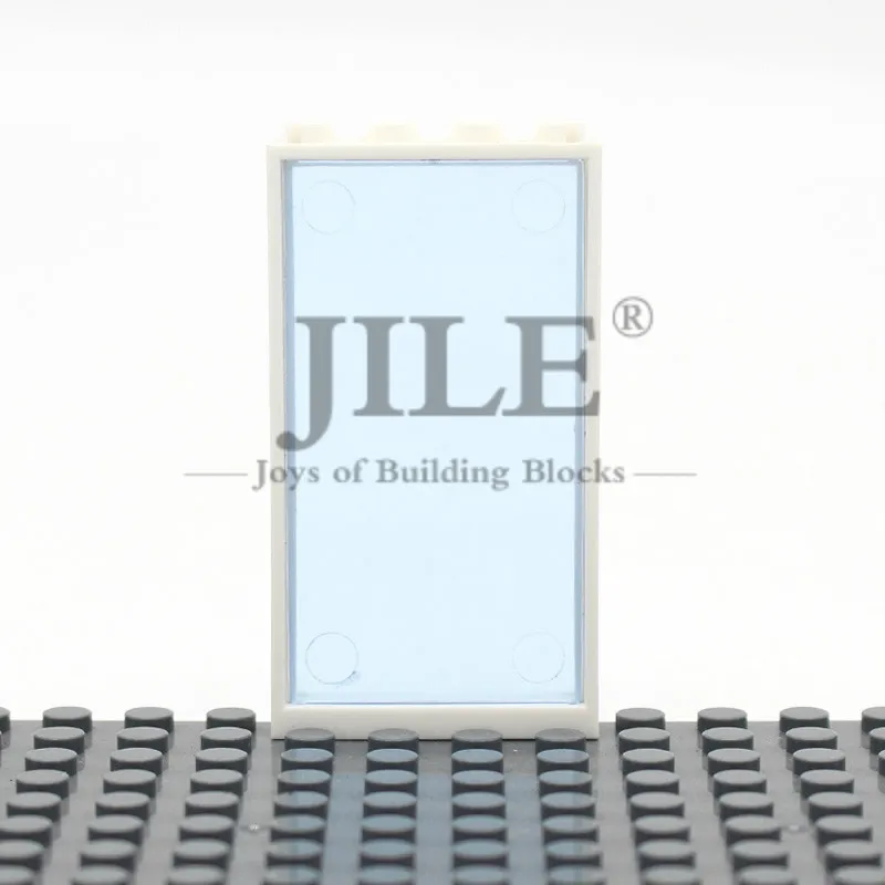 Moc French Windows Door Frame 1x4x6 60596 57895 DIY Building Blocks Bricks Bulk Set City Street View Compatible with Glass Toys