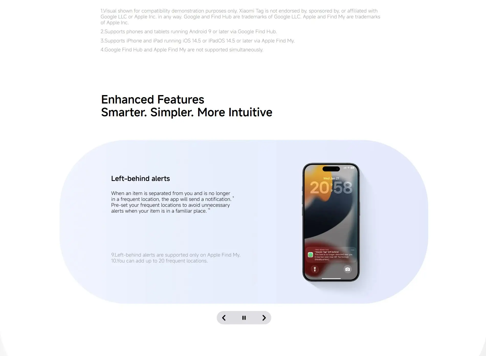 Xiaomi Tag Anti Lost Device Bluetooth 5.4 Tracker IP67 Rating Waterproof For Google Find Hub Or For Apple Find My