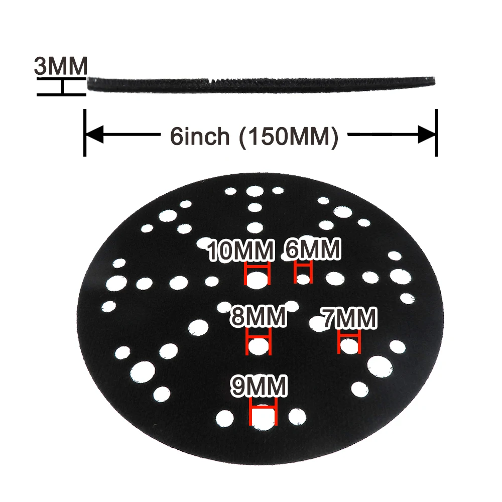 2PCS 6 Inch Hook and Loop Pad Saver Interface Pad Surface Protection Disc 150mm Protector for Sanding Pad Random Orbital Sander