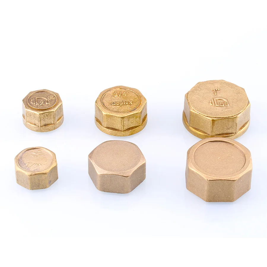 G1"1/4"1/8"3/8"1/2"3/4"G2" BSP Female Threaded Brass Pipe Hex Head Brass Stopper End Cap Plug Plumbing Fitting Connector Adapter
