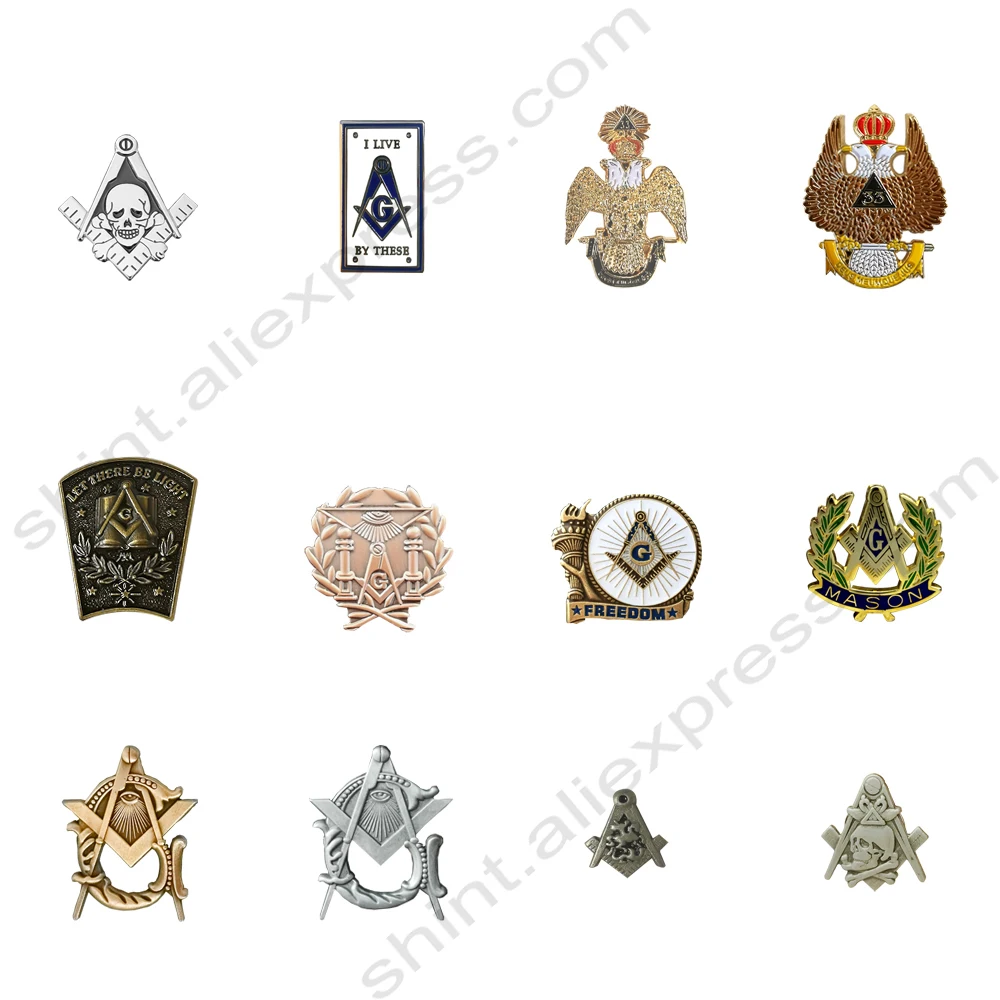 Masonic Smaller Lapel Pins Badge Mason Freemason FORGET ME NOT Sun Past Master Commemorative Freemasonry Accessories