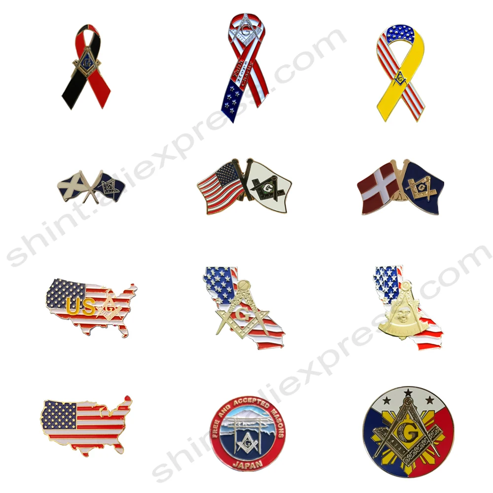 Masonic Smaller Lapel Pins Badge Mason Freemason FORGET ME NOT Sun Past Master Commemorative Freemasonry Accessories