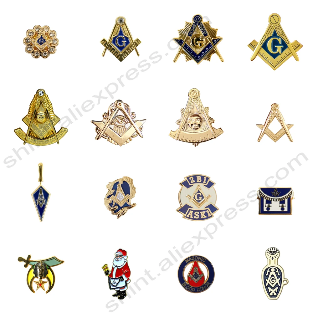 Masonic Smaller Lapel Pins Badge Mason Freemason FORGET ME NOT Sun Past Master Commemorative Freemasonry Accessories