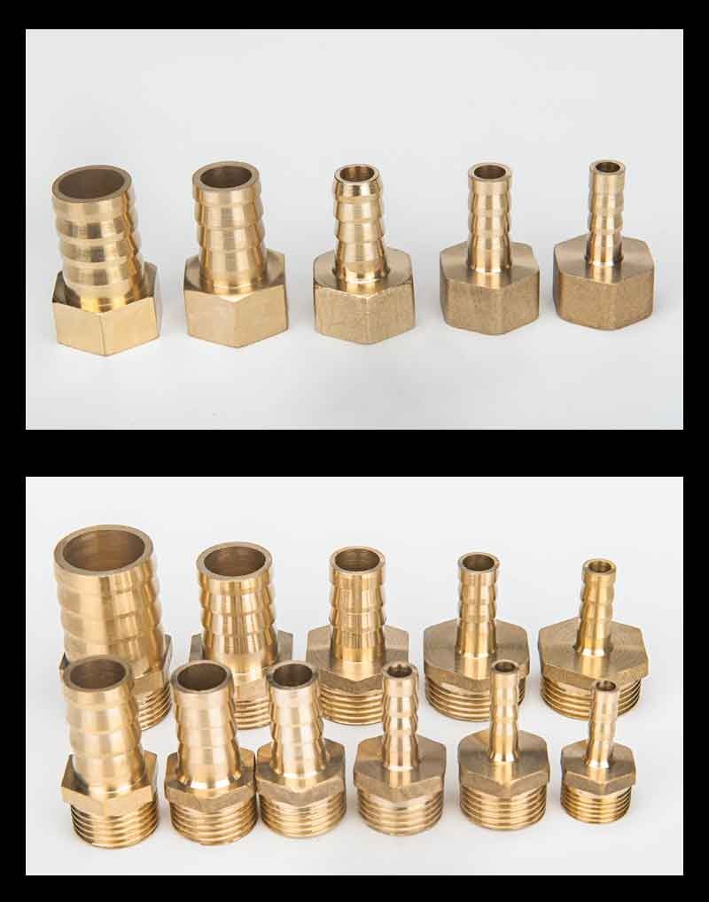Brass Pipe Fitting 4mm 6mm 8mm 10mm 12mm 19mm Hose Barb Tail 1/8" 1/4" 1/2" 3/8" BSP Male Connector Joint Copper Coupler Adapter
