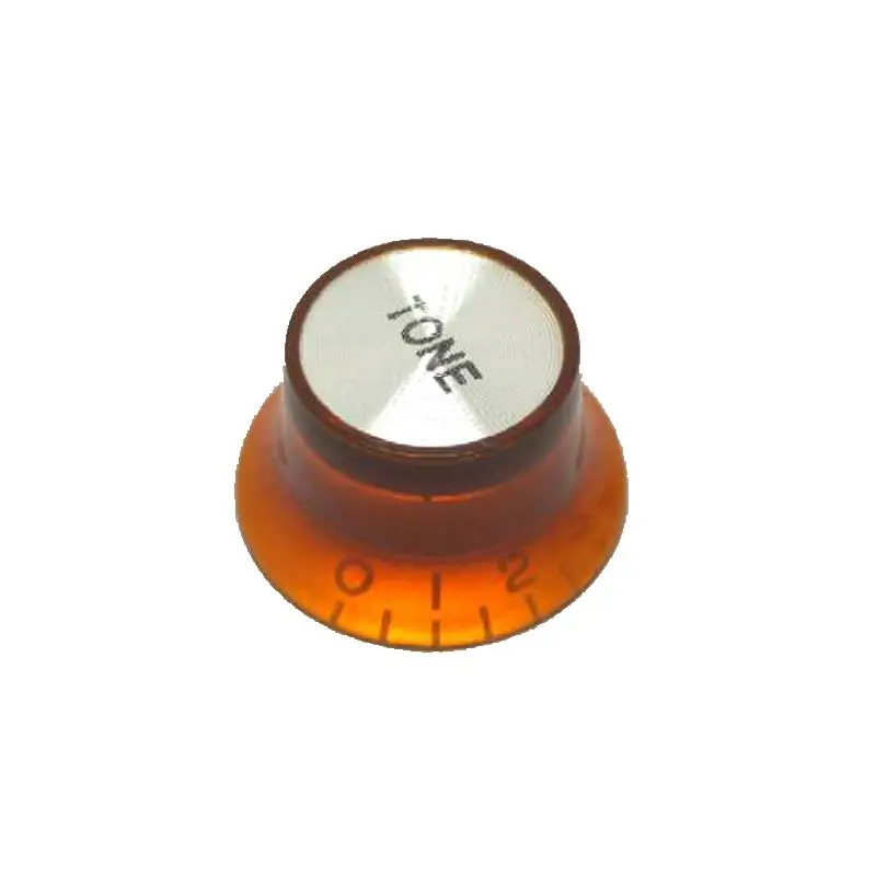 4pcs Guitar Top Hat Speed Control Knobs 2 Volumes & 2 Tones Silver Bell for LP SG Guitar