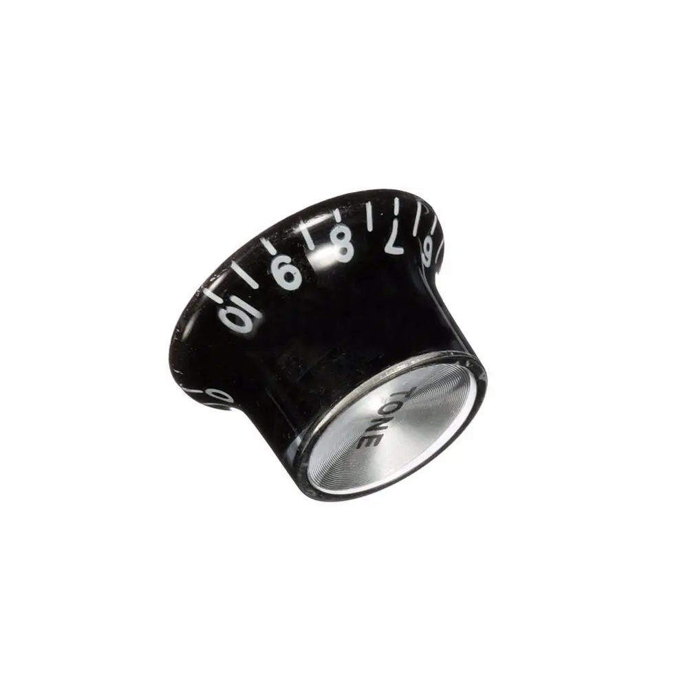 4pcs Guitar Top Hat Speed Control Knobs 2 Volumes & 2 Tones Silver Bell for LP SG Guitar