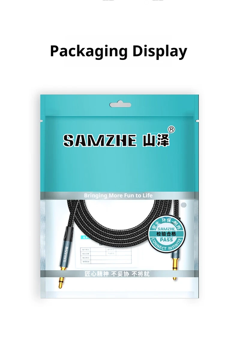 SAMZHE Jack Aux Cable 3.5mm Audio Cord Aux Jack 3.5 Male to Male Cable Jack 3.5 Audio Cord for Phone Car Headphones Speaker MP3