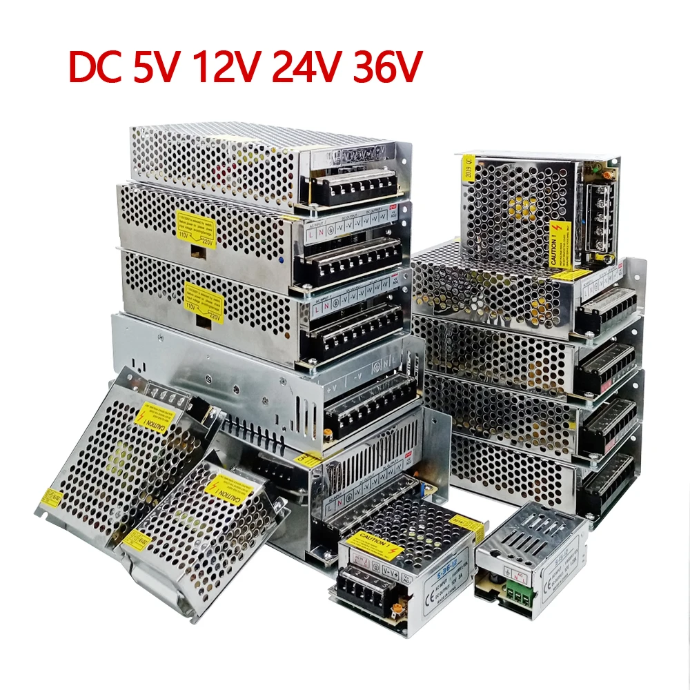 3V 5V 9V 12V 15V 18V 24V 36V Power Supply 1A 2A 3A 5A 6A 8A 10A - 50A Switching Power Supply 12 V Volt 220V to 12V AC-DC SMPS
