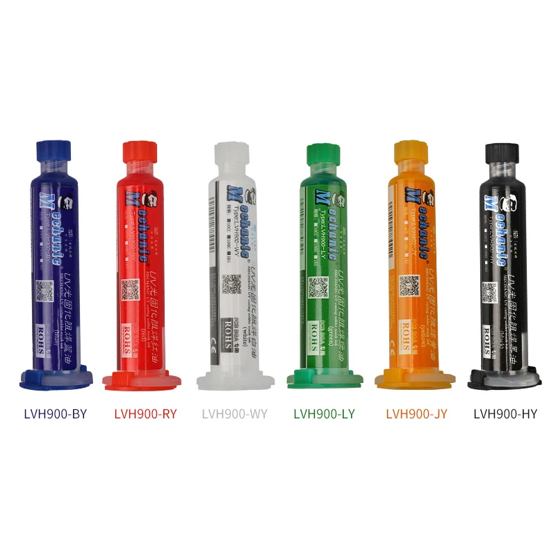 MECHANIC UV Light Curing BGA PCB Solder Mask Ink Black/Blue/Green/Red/Yellow/White Welding Oil Paint Prevent Corrosive Arcing