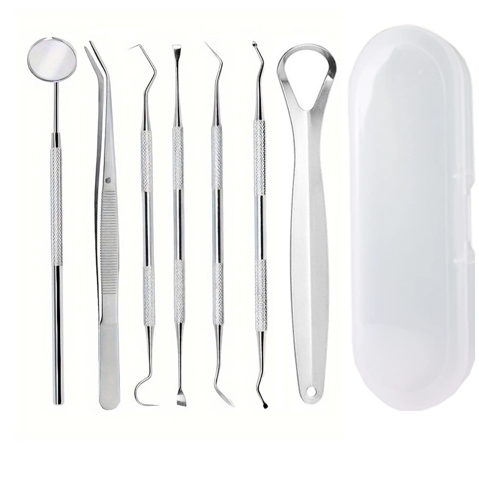 Reusable Portable Dental Oral Care Kit Teeth Cleaning Tools Set Professional Dentist Instruments for Home Travel Daily Use