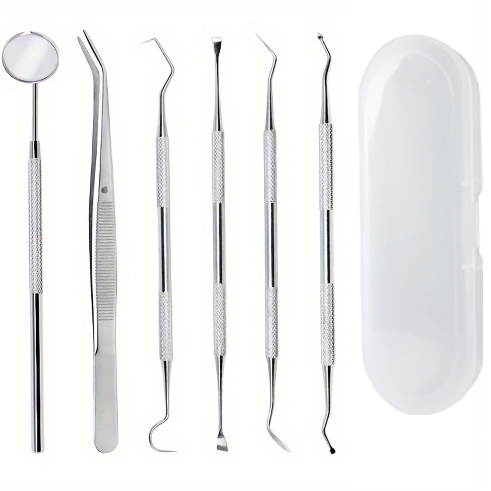 Reusable Portable Dental Oral Care Kit Teeth Cleaning Tools Set Professional Dentist Instruments for Home Travel Daily Use