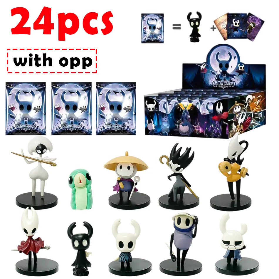 1-24pcs/Set Hollow Knight Blind Bag Toys Anime Game Figure The Knight/Hornet Action Figurine Collectible Model Doll Gift