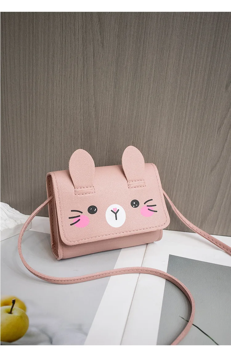 Children's Accessories Small Shoulder Bag Cute Rabbit BabyGirls Small Crossbody Bags Cartoon Kids Boys Mini Coin Purse Handbags