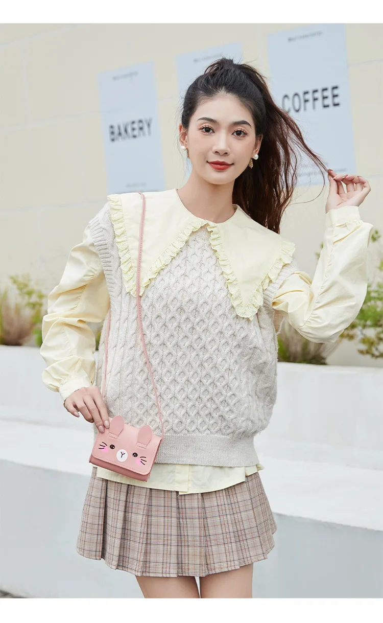 Children's Accessories Small Shoulder Bag Cute Rabbit BabyGirls Small Crossbody Bags Cartoon Kids Boys Mini Coin Purse Handbags
