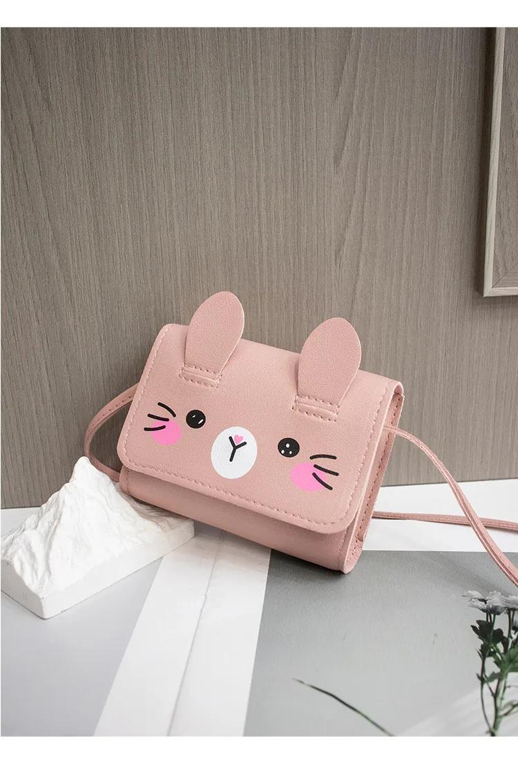 Children's Accessories Small Shoulder Bag Cute Rabbit BabyGirls Small Crossbody Bags Cartoon Kids Boys Mini Coin Purse Handbags