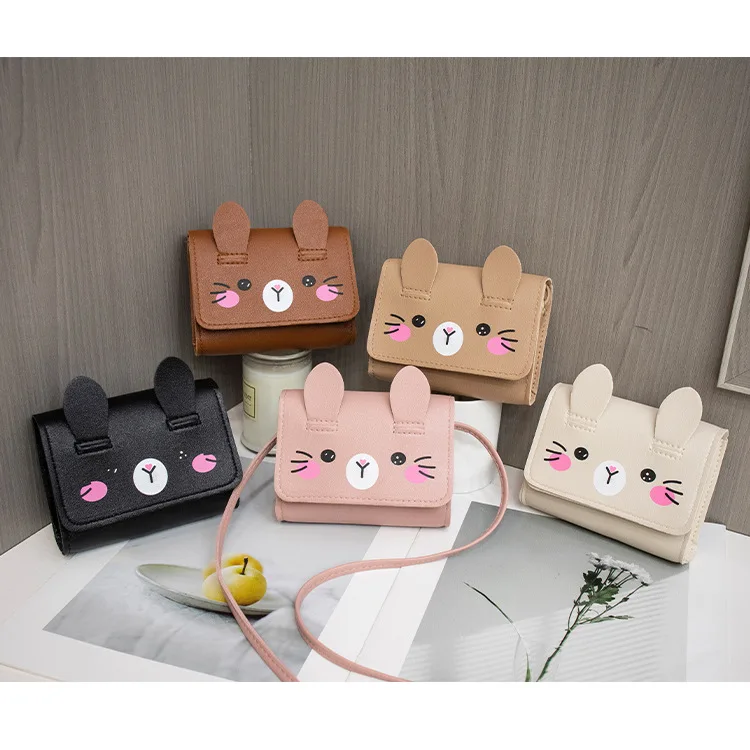 Children's Accessories Small Shoulder Bag Cute Rabbit BabyGirls Small Crossbody Bags Cartoon Kids Boys Mini Coin Purse Handbags