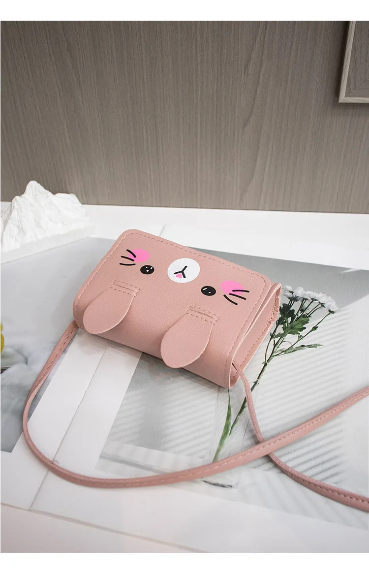 Children's Accessories Small Shoulder Bag Cute Rabbit BabyGirls Small Crossbody Bags Cartoon Kids Boys Mini Coin Purse Handbags