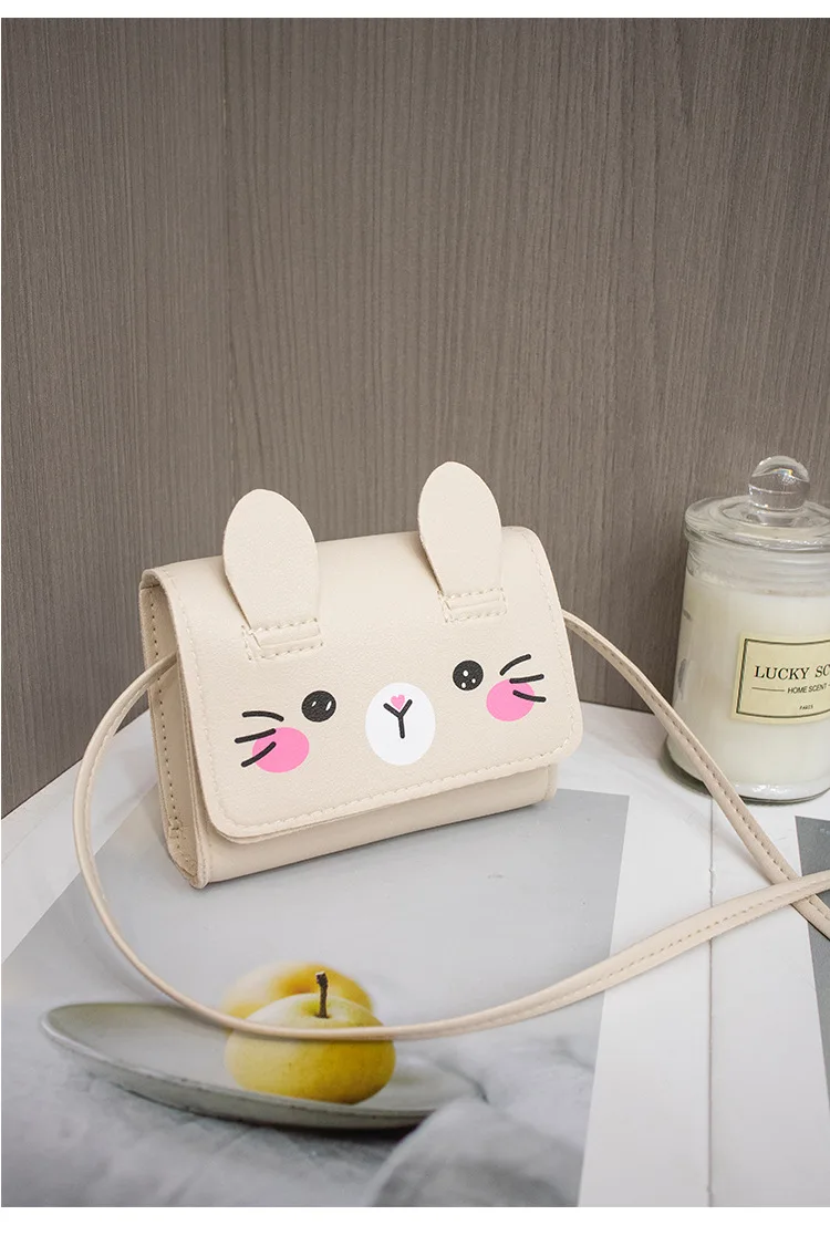 Children's Accessories Small Shoulder Bag Cute Rabbit BabyGirls Small Crossbody Bags Cartoon Kids Boys Mini Coin Purse Handbags