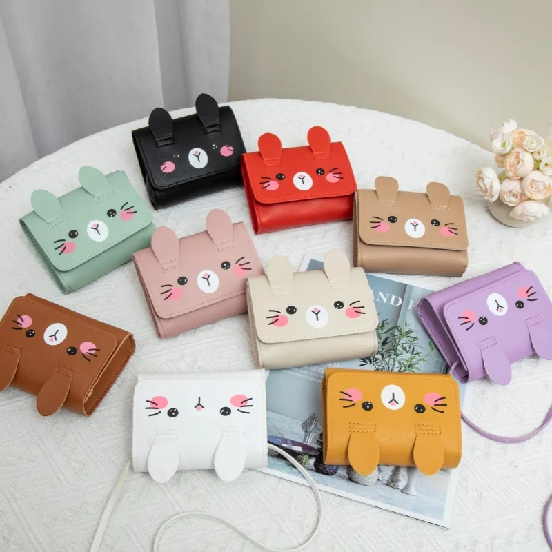 Children's Accessories Small Shoulder Bag Cute Rabbit BabyGirls Small Crossbody Bags Cartoon Kids Boys Mini Coin Purse Handbags