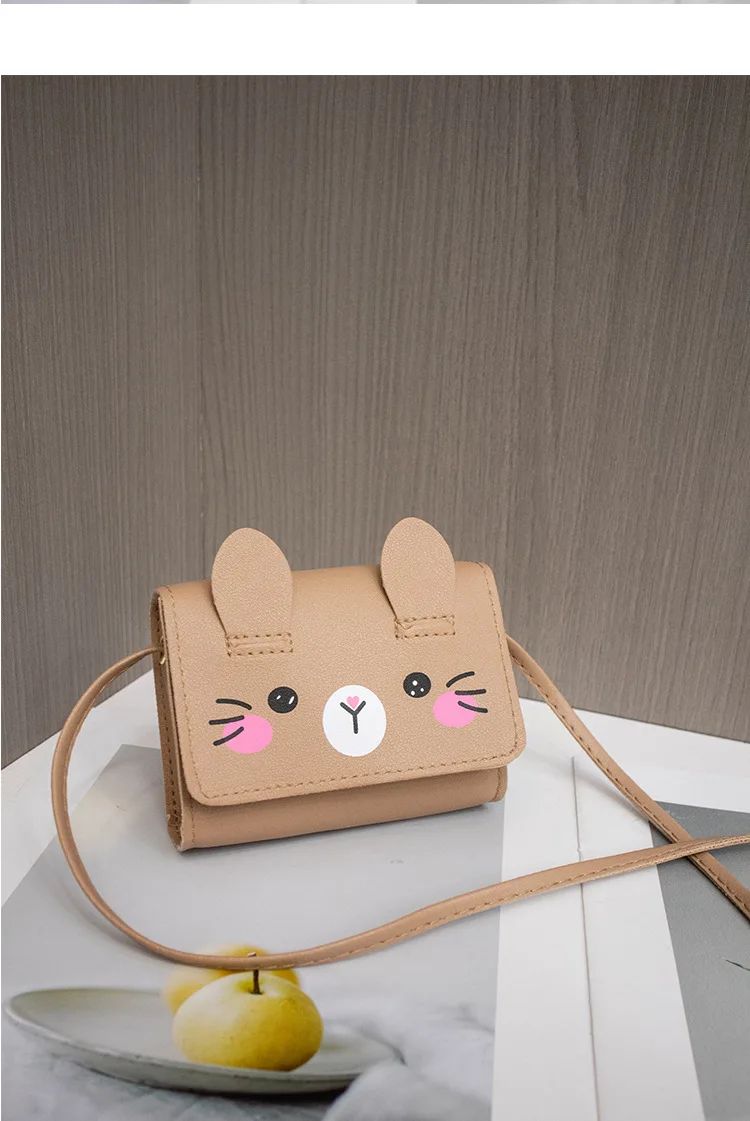 Children's Accessories Small Shoulder Bag Cute Rabbit BabyGirls Small Crossbody Bags Cartoon Kids Boys Mini Coin Purse Handbags