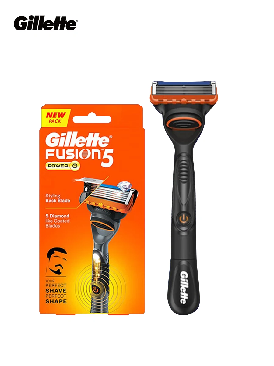 Gillette Fusion 5 FlexBall Power Razor 5 Blade Coating Micro-Vibration Technology Men's Shaver with Precision Trimmer