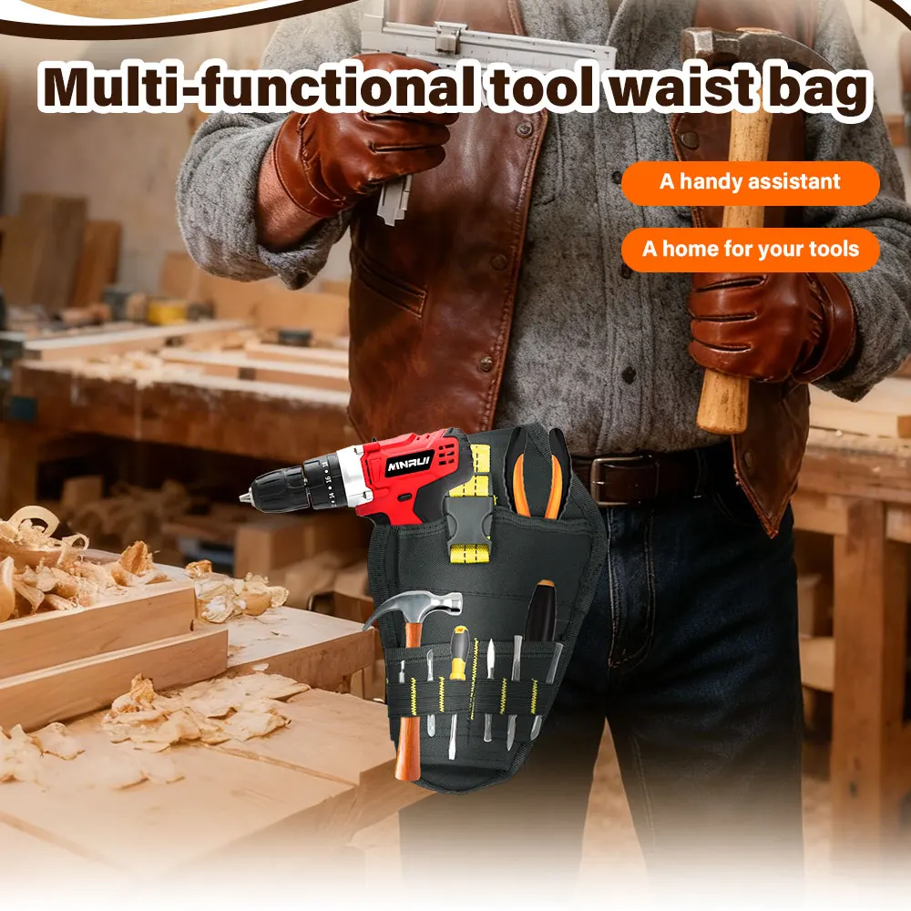 Multi-functional Waterproof Drill Holster Waist Tool Bag Power Tool Holster Drill Holster Cordless For Wrench Hammer Screwdriver