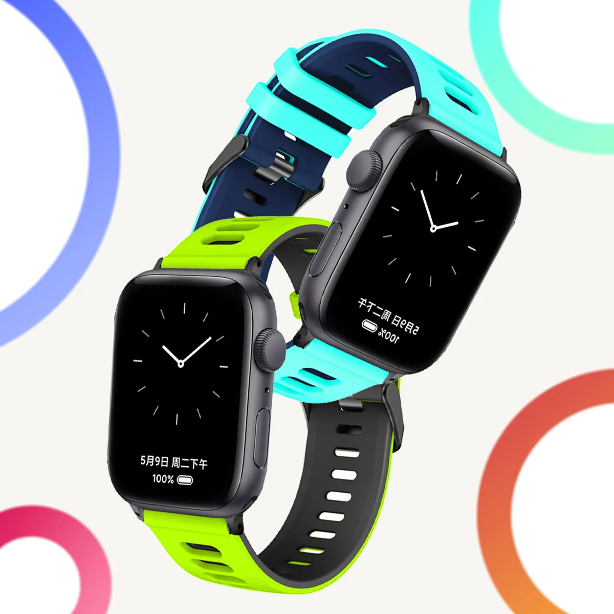 Sports Silicone Strap For Apple Watch Ultra4 Band 49mm 46mm 45mm 44 42mm Bracelet for IWatch Series 12 11 10 9 8 7 6 5 Wristband