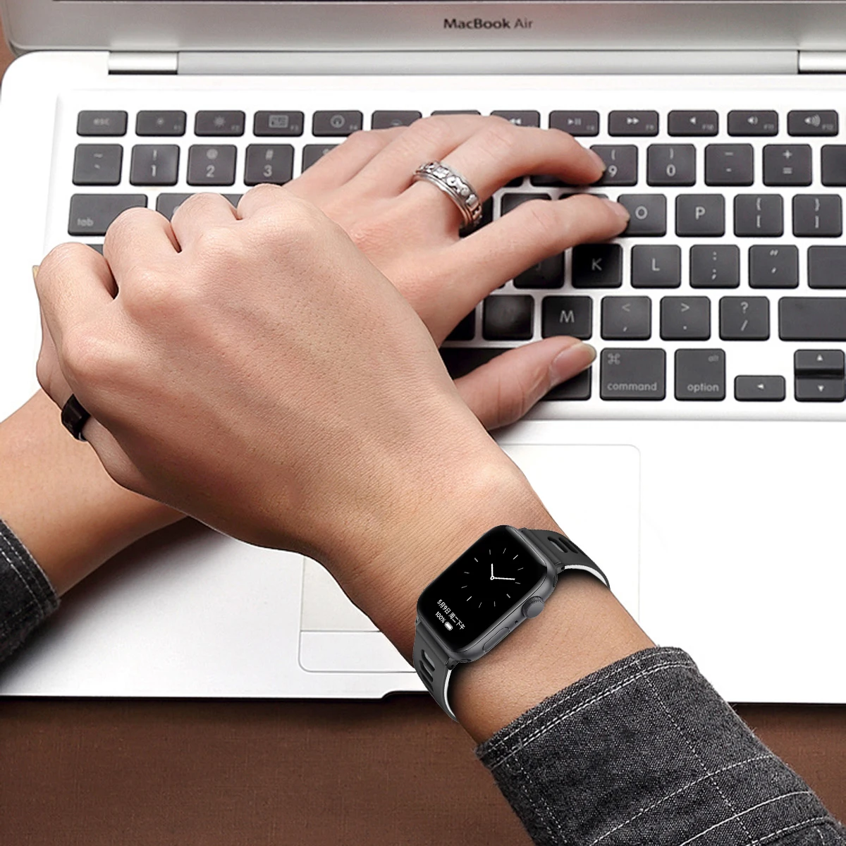 Sports Silicone Strap For Apple Watch Ultra4 Band 49mm 46mm 45mm 44 42mm Bracelet for IWatch Series 12 11 10 9 8 7 6 5 Wristband