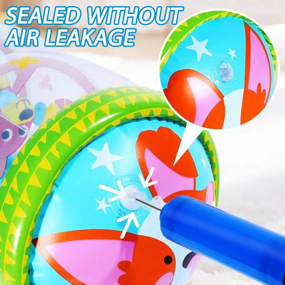 Inflatable Baby Crawling Roller Toys With Rattle Balls PVC Toddler Standing Early Educational Toys Crawling Learning Roller