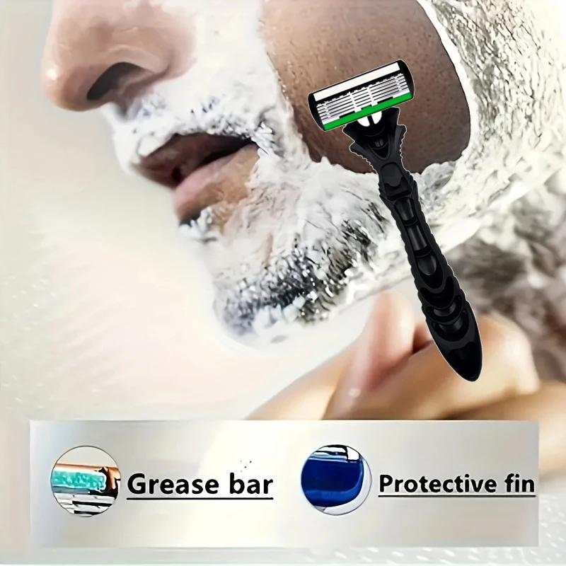 High Quality Man Safety Razor Blade 6 Layer German Stainless Steel Shaving Cartridges Compatible Mach Shaver